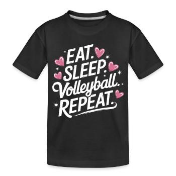 Volleyball Players Beach Volleyball Volleyball Players - Kids' Premium Organic T-Shirt - black - Front