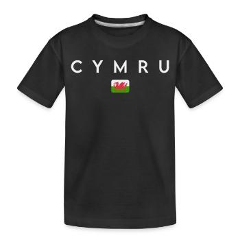 Flagge von Wales, walisischer Stolz - Kinder Premium Bio T-Shirt - Schwarz - Vorne