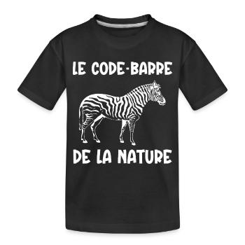 code-barre de la nature - T-shirt bio Premium Enfant - noir - Devant