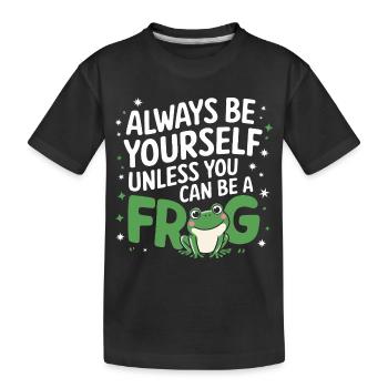 Frog Toad - Kids' Premium Organic T-Shirt - black - Front