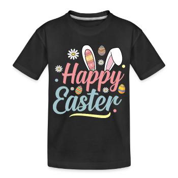 Joyeuses Pâques - T-shirt bio Premium Enfant - noir - Devant