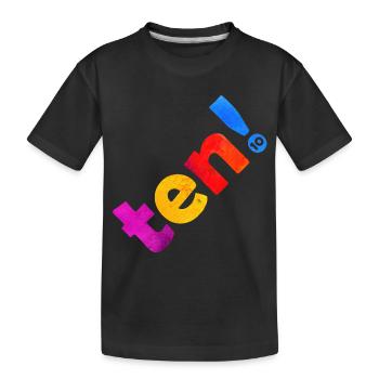 ZEHN 10 JAHRE 10. GEBURTSTAG - Kinder Premium Bio T-Shirt - Schwarz - Vorne