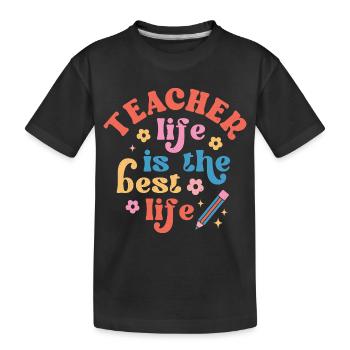 Teacher - Kids' Premium Organic T-Shirt - black - Front