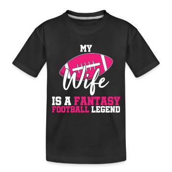 Football Wife - Kids' Premium Organic T-Shirt - black - Front