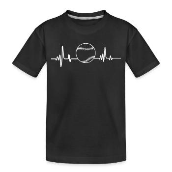 Baseball - Kinder Premium Bio T-Shirt - Schwarz - Vorne