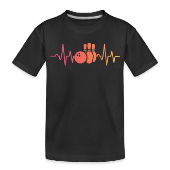 Bowling Sunset Battement de cœur Bowler - T-shirt bio Premium Enfant - noir - Devant