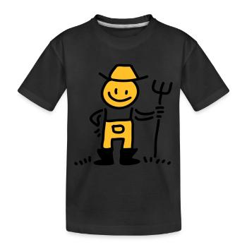 Agriculteur - T-shirt bio Premium Enfant - noir - Devant