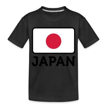 Nationalflagge von Japan - Kinder Premium Bio T-Shirt - Schwarz - Vorne
