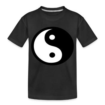 Le Yin et le Yang (V) - T-shirt bio Premium Enfant - noir - Devant
