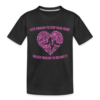 Krankenschwester Krankenpflegerin Ärztin Geschenk - Kinder Premium Bio T-Shirt - Schwarz - Vorne
