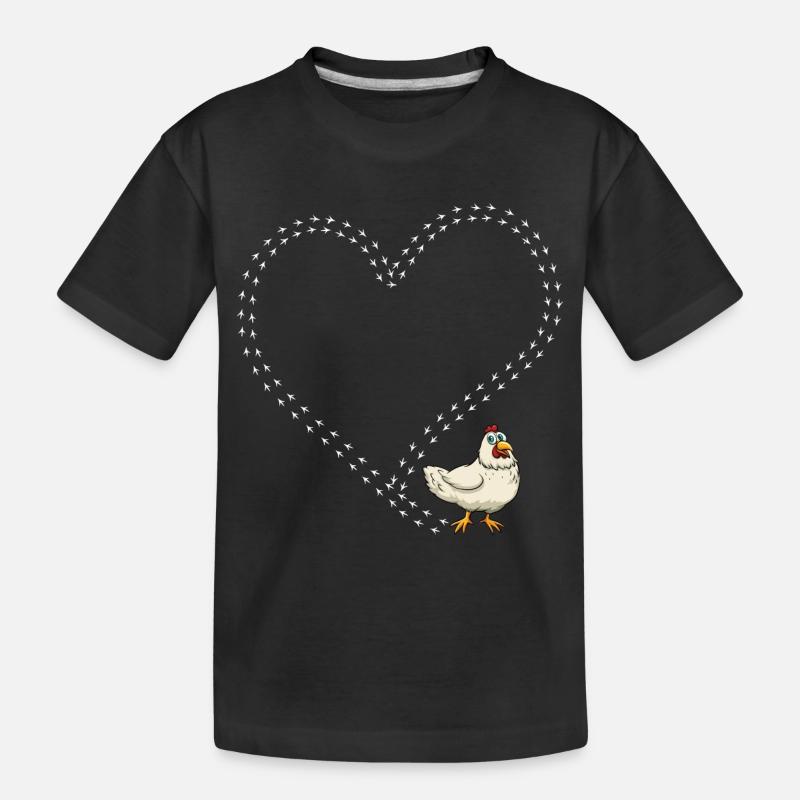 poulet de poulet - T-shirt bio Premium Enfant - noir