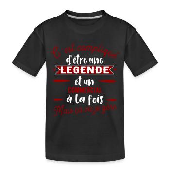 Commercial une légende cadeau - T-shirt bio Premium Enfant - noir - Devant