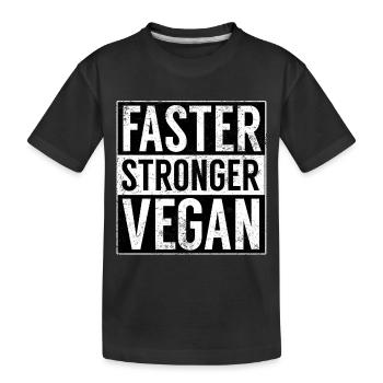 Vegan T-Shirt Geschenk Idee Geburtstag Lustig - Kinder Premium Bio T-Shirt - Schwarz - Vorne