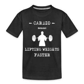 Bodybuilder lourds poids d'haltères - T-shirt bio Premium Enfant - noir - Devant