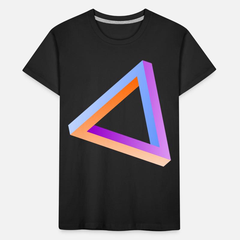 Illusion d'optique triangle impossible T-shirt bio Premium Enfant