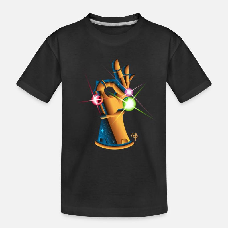 Infinity Gauntlet Spiel - Kinder Premium Bio T-Shirt - Schwarz