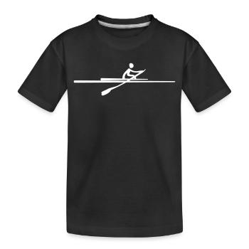 A rower - Kids' Premium Organic T-Shirt - black - Front