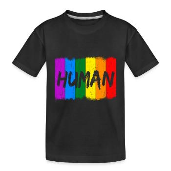 Nous sommes tous humains - T-shirt bio Premium Enfant - noir - Devant