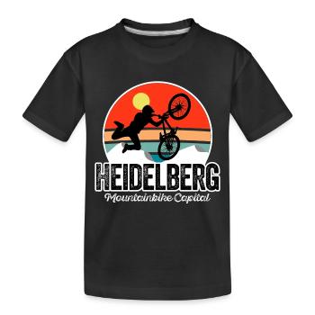 Heidelberg Mountainbike Capital - Dark Vintage - Kids' Premium Organic T-Shirt - black - Front