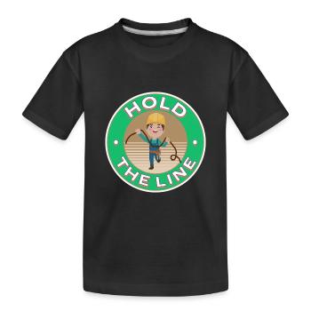 tenez la ligne drôle d’électricien de design coloré - T-shirt bio Premium Enfant - noir - Devant