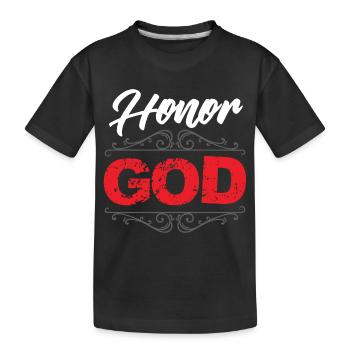 bibel gott ehren - Kinder Premium Bio T-Shirt - Schwarz - Vorne