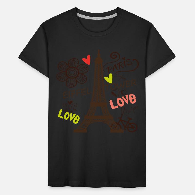 Paris Eiffel Tower Arc de Triomphe Love from Frankre Kids' Premium Organic T-Shirt