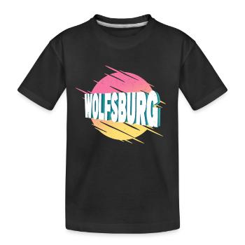 Wolfsburg Allemagne City Font Vintage Retro - T-shirt bio Premium Enfant - noir - Devant