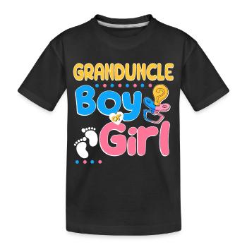 Pink or Blue Granduncle Loves You Best Uncle Ever - Kids' Premium Organic T-Shirt - black - Front