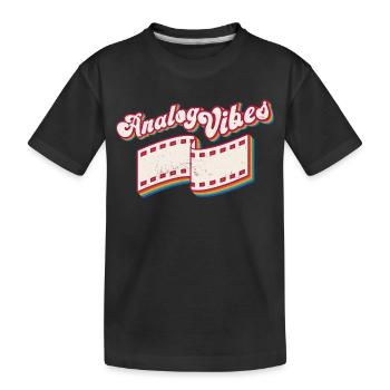 Retro Photographer Vintage Analog Vibes - Kinder Premium Bio T-Shirt - Schwarz - Vorne