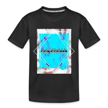 Joueur de baseball USA Sport Vintage Retro - T-shirt bio Premium Enfant - noir - Devant