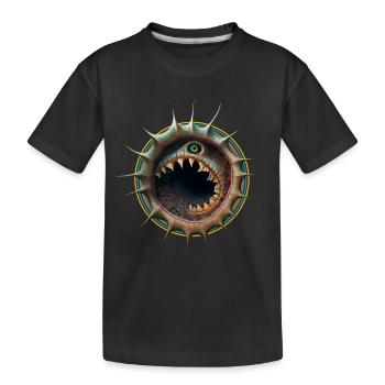 Trou de monstre - T-shirt bio Premium Enfant - noir - Devant