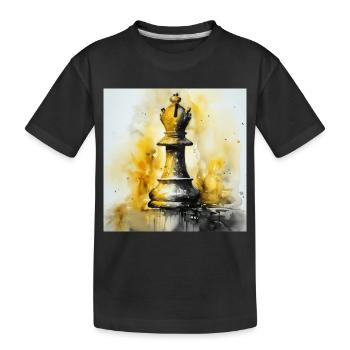 Yellow Chess Bishop - Kids' Premium Organic T-Shirt - black - Front