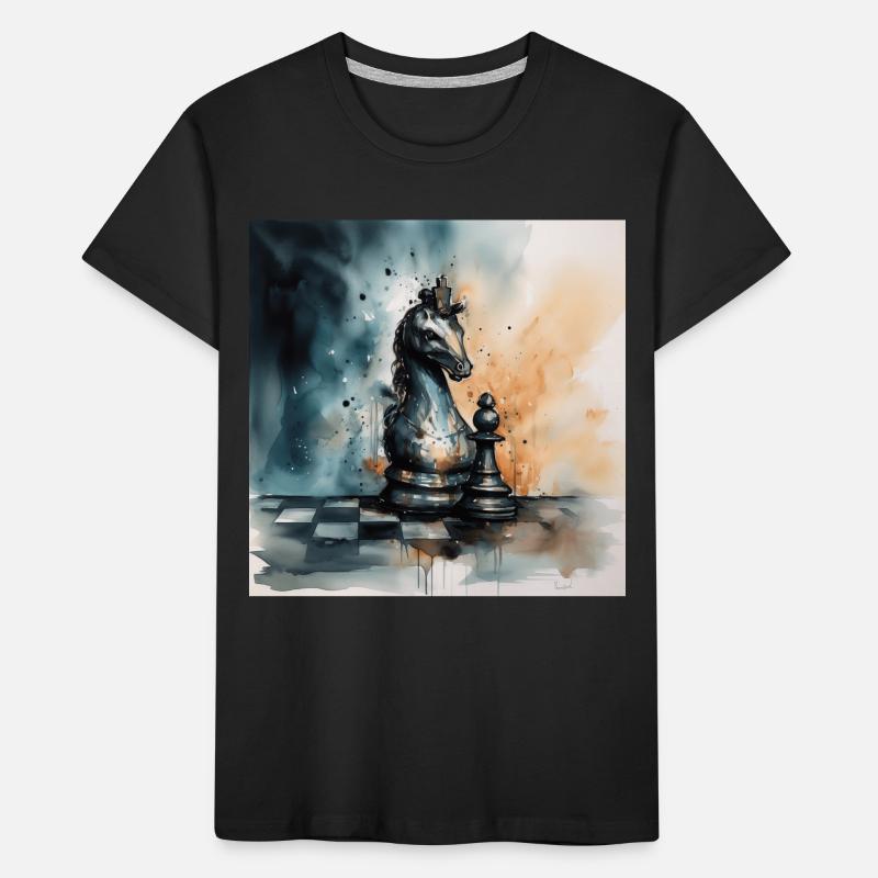 Kunstvoller Schachritter Kinder Premium Bio T-Shirt