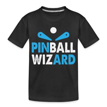 Pinball blanc bleu Pinball Wizard Flipper - T-shirt bio Premium Enfant - noir - Devant
