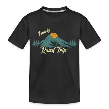 Road Trip en famille | Voyages de vacances - T-shirt bio Premium Enfant - noir - Devant