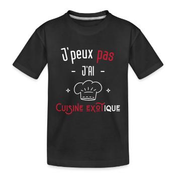 j'peux pas j'ai cuisine exotique - T-shirt bio Premium Enfant - noir - Devant