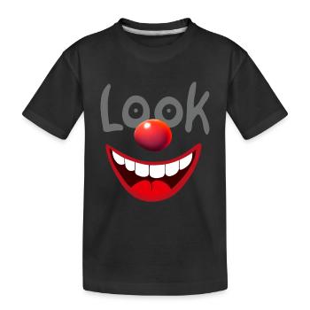 Clown Look - Kids' Premium Organic T-Shirt - black - Front