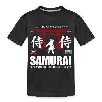 Conception d’arts martiaux de samouraï cool avec Kanji - T-shirt bio Premium Enfant - noir - Devant