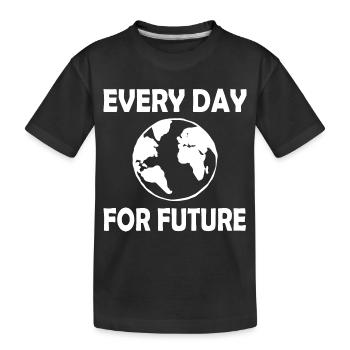 Every day for future - Kinder Premium Bio T-Shirt - Schwarz - Vorne