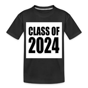 Class of 2024 - Kids' Premium Organic T-Shirt - black - Front