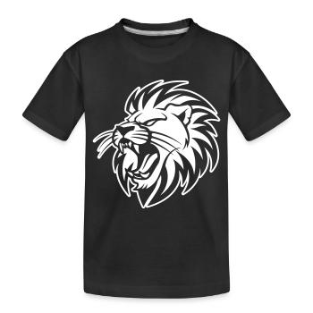 Lion Head Symbol Lion - Kids' Premium Organic T-Shirt - black - Front