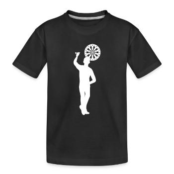 Dart Left Handed - Kids' Premium Organic T-Shirt - black - Front