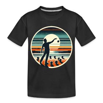Boule Petanque - Kinder Premium Bio T-Shirt - Schwarz - Vorne