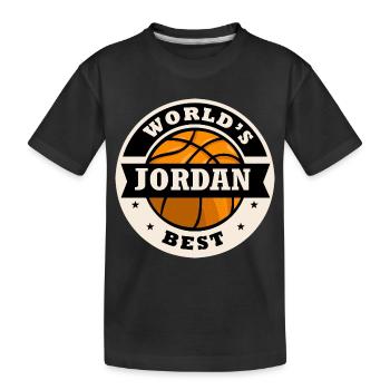 Jordan world s best joueur de basketball Jordan - T-shirt bio Premium Enfant - noir - Devant