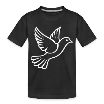 Taube - Kinder Premium Bio T-Shirt - Schwarz - Vorne