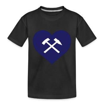 Région de la Ruhr Dictons sur la Ruhrpott Exploitation minière Charbon Cœur - T-shirt bio Premium Enfant - noir - Devant