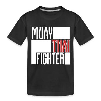 Combattant de Muay Thai - T-shirt bio Premium Enfant - noir - Devant