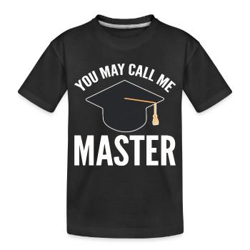 Master Studium Abschlussfeier - Kinder Premium Bio T-Shirt - Schwarz - Vorne