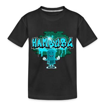 Graffiti à Hambourg - T-shirt bio Premium Enfant - noir - Devant