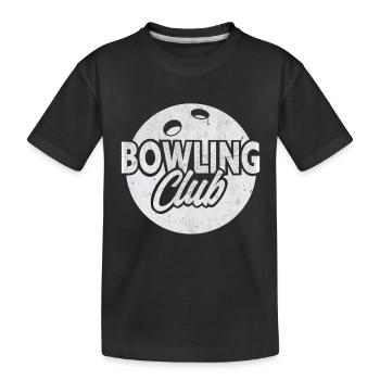 Bowling Club - Kinder Premium Bio T-Shirt - Schwarz - Vorne